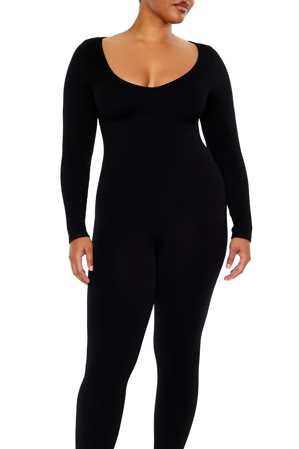  Forever 21 Plus Size Seamless Jumpsuit - black - Bonton