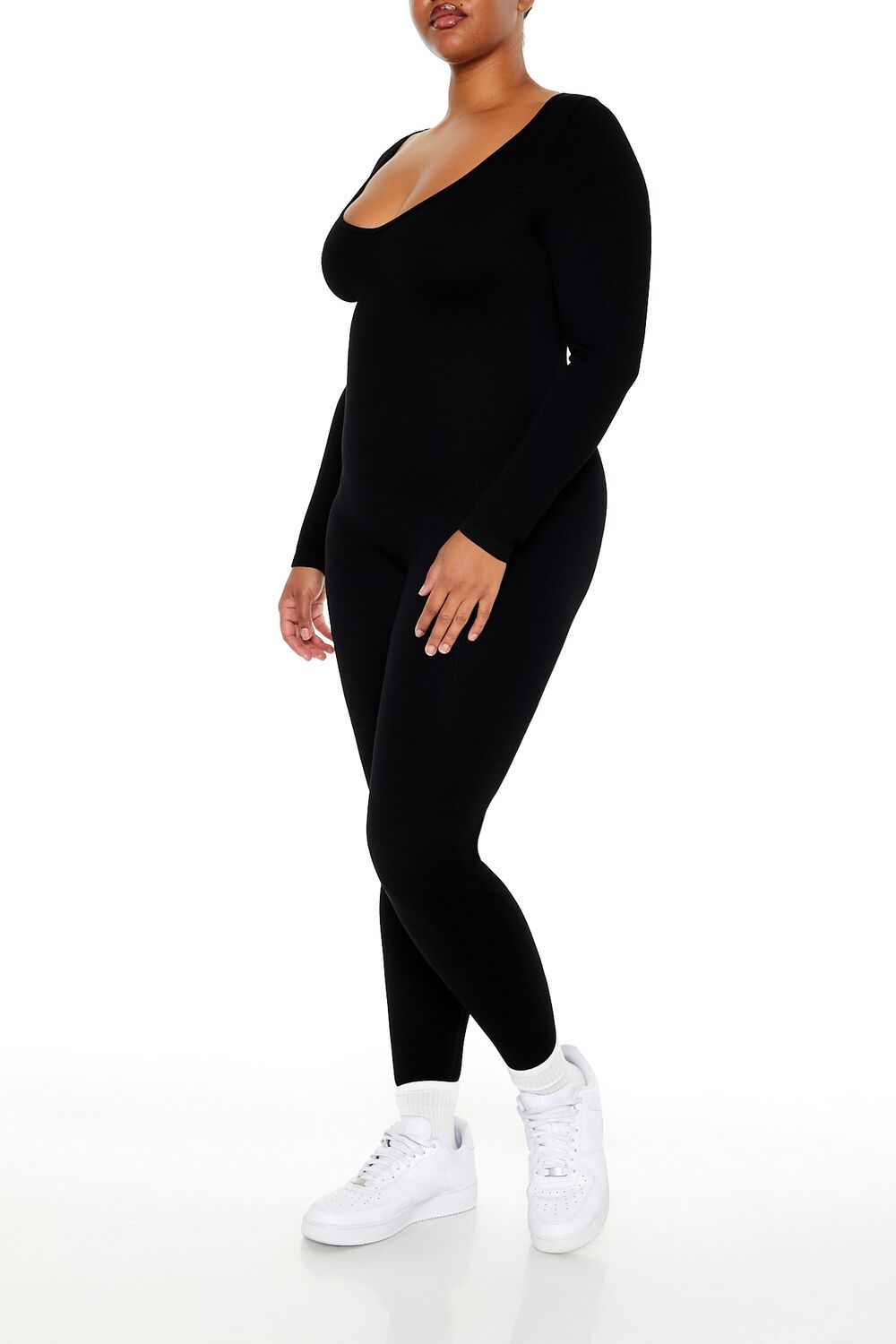  Forever 21 Plus Size Seamless Jumpsuit - black - Bonton