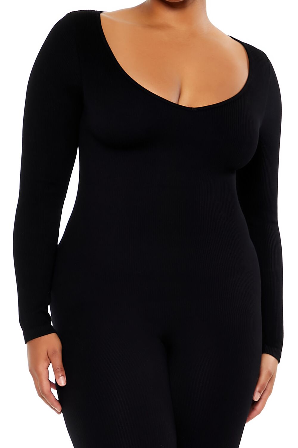  Forever 21 Plus Size Seamless Jumpsuit - black - Bonton