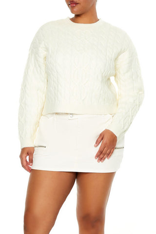 Plus Size Cable Knit Sweater