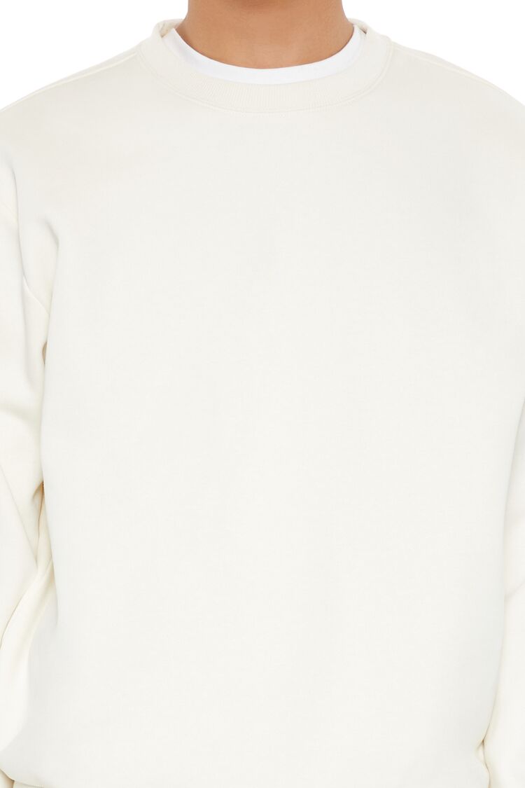  Forever 21 Drop-Sleeve Crew Pullover - cream - Bonton