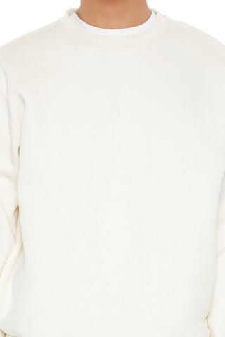 Drop-Sleeve Crew Pullover