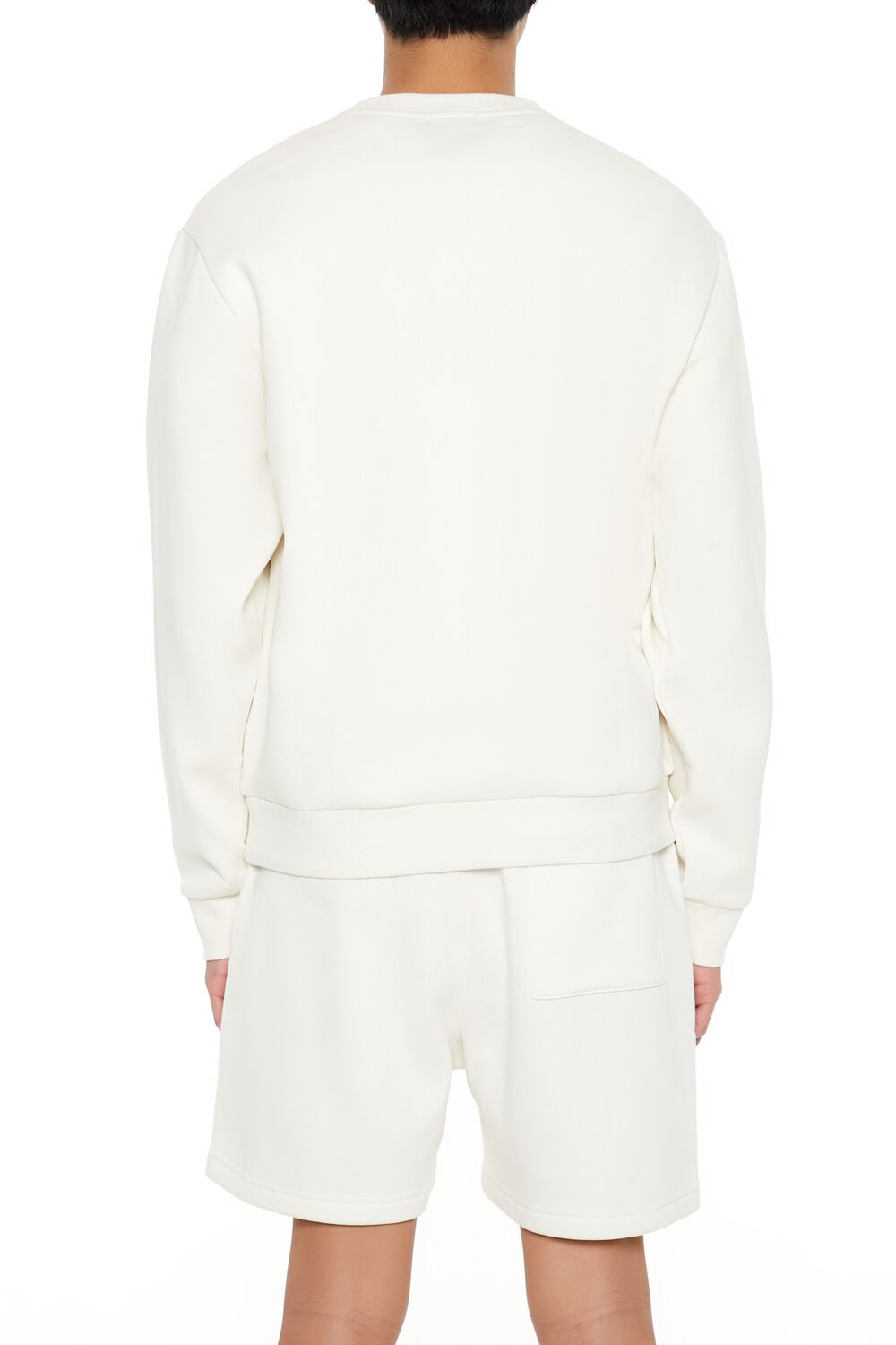  Forever 21 Drop-Sleeve Crew Pullover - cream - Bonton