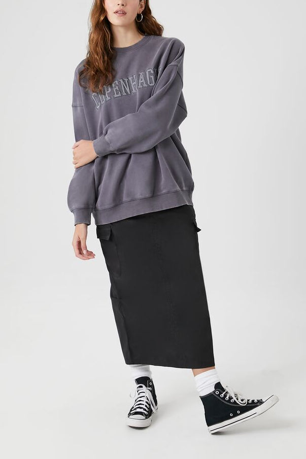  Forever 21 Cargo Maxi Skirt - stone - Bonton