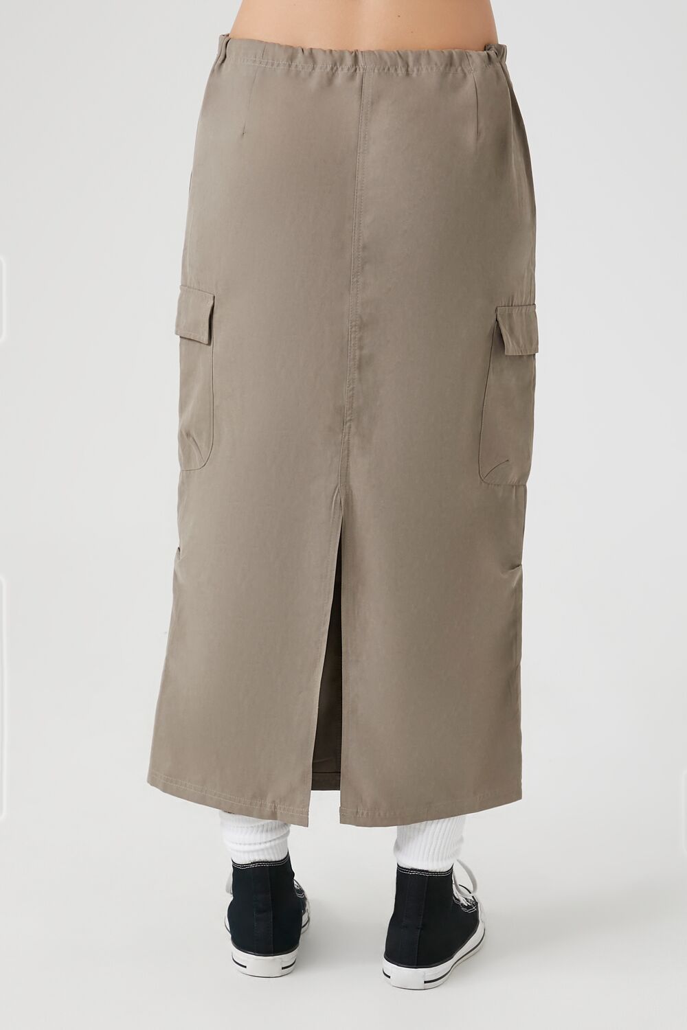  Forever 21 Cargo Maxi Skirt - stone - Bonton