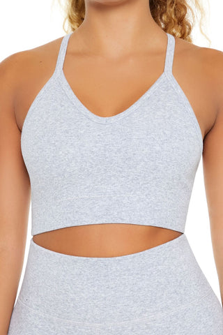 Seamless Strappy Longline Sports Bra