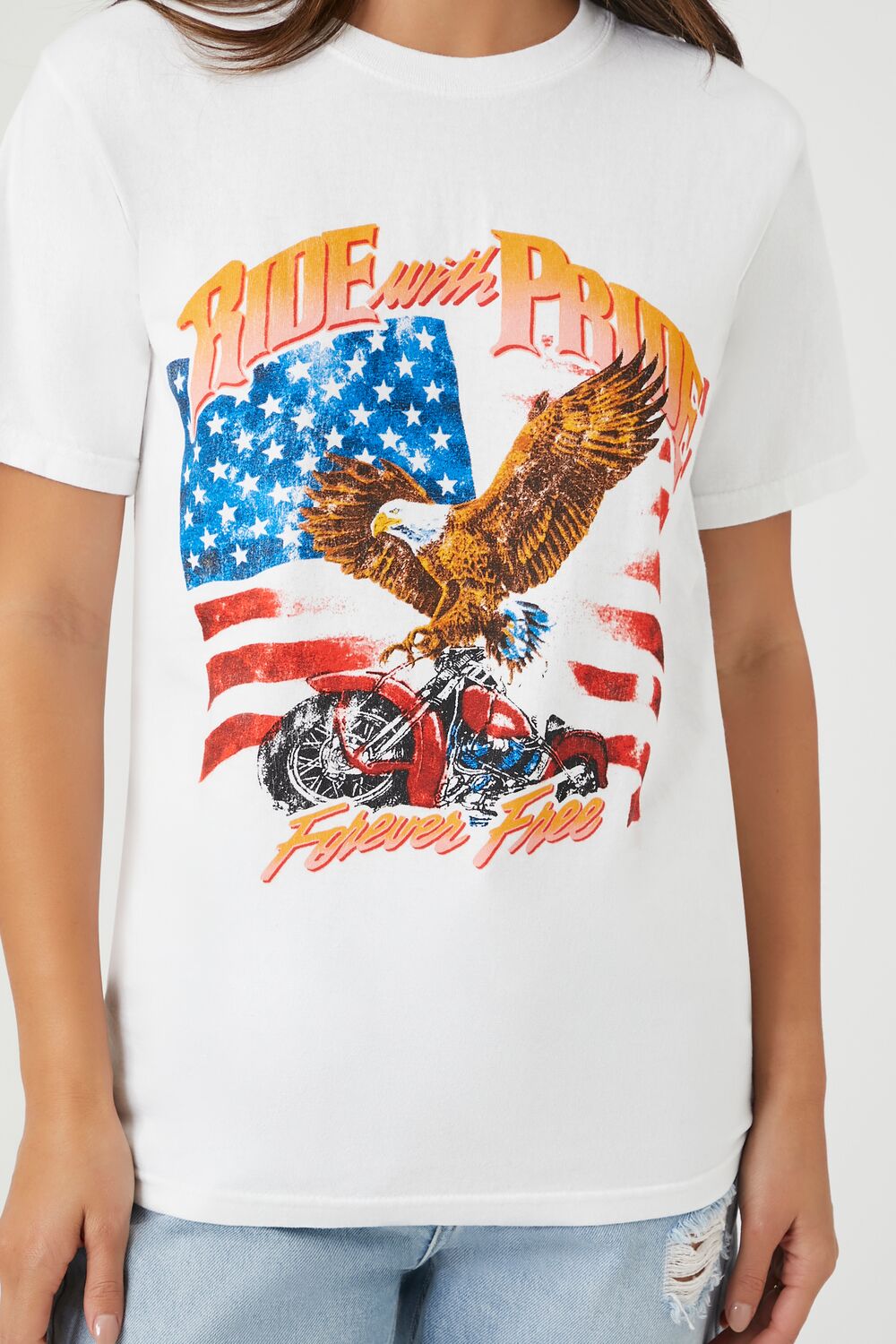  Forever 21 Prince Peter Ride With Pride Graphic Tee - white multi - Bonton