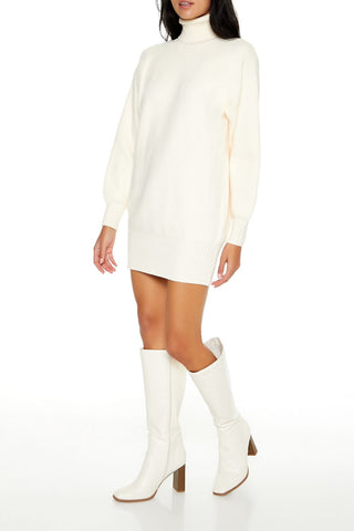 Turtleneck Mini Sweater Dress