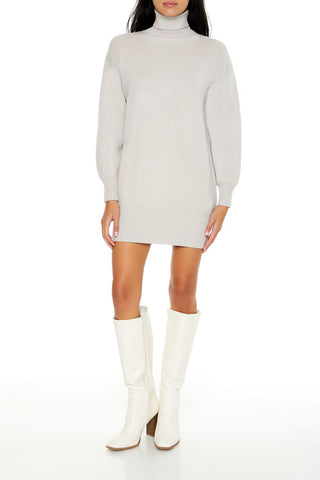 Turtleneck Mini Sweater Dress