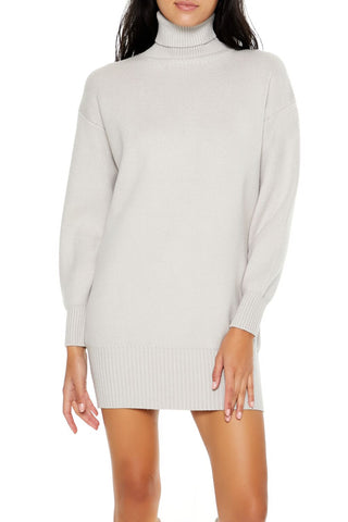 Turtleneck Mini Sweater Dress