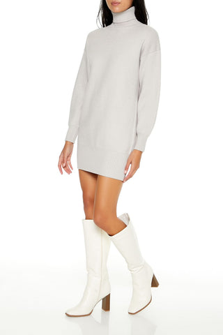 Turtleneck Mini Sweater Dress
