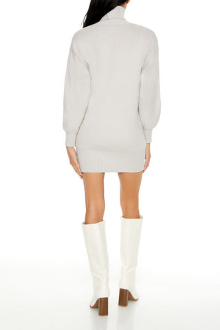 Turtleneck Mini Sweater Dress