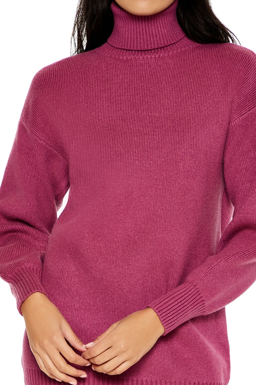  Forever 21 Turtleneck Mini Sweater Dress - heather-grey - Bonton