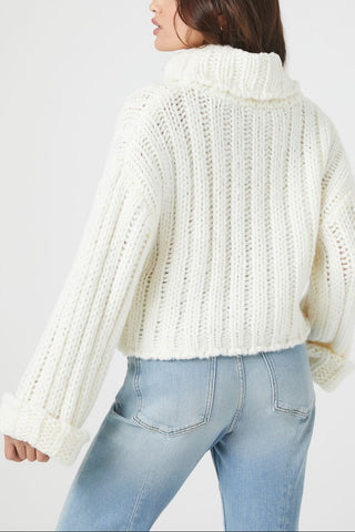 Turtleneck Cropped Sweater