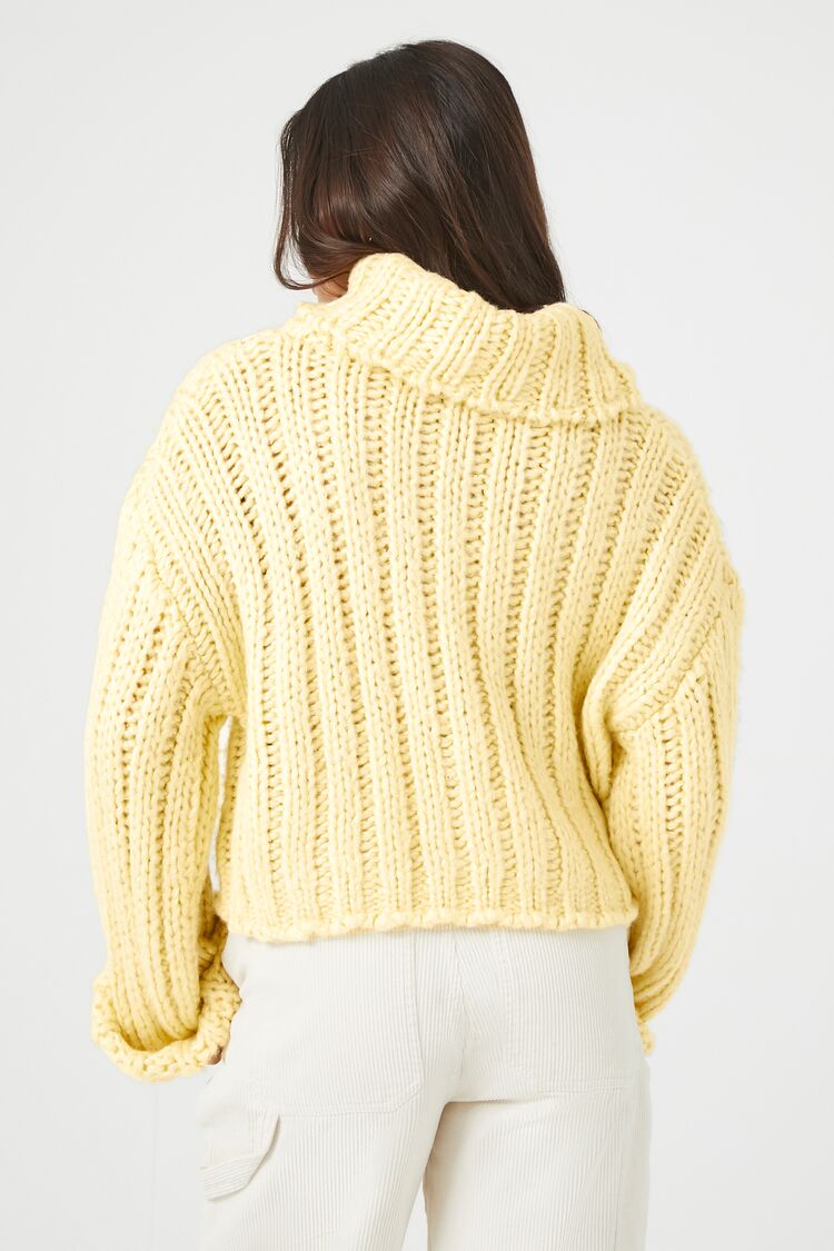  Forever 21 Turtleneck Cropped Sweater - vanilla - Bonton