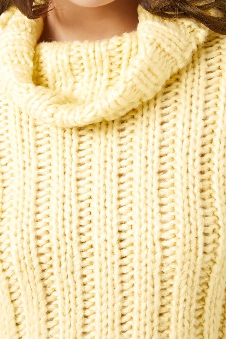  Forever 21 Turtleneck Cropped Sweater - vanilla - Bonton