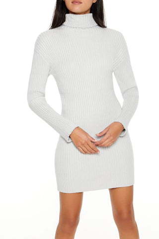 Turtleneck Mini Sweater Dress