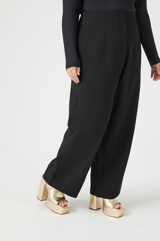 Plus Size High-Rise Straight Pants