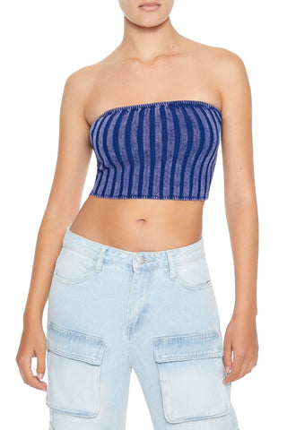 Striped Tube Crop Top