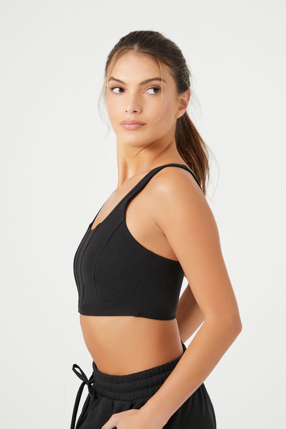  Forever 21 Corset Sports Bra - black - Bonton
