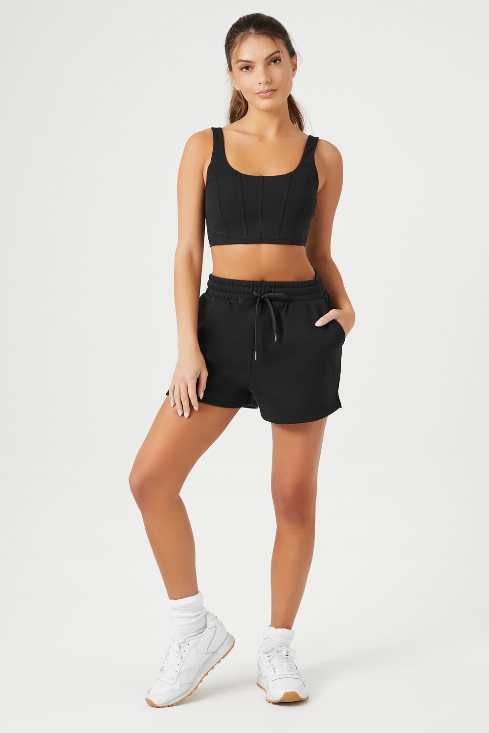  Forever 21 Corset Sports Bra - black - Bonton