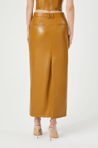 Faux Leather Maxi Skirt