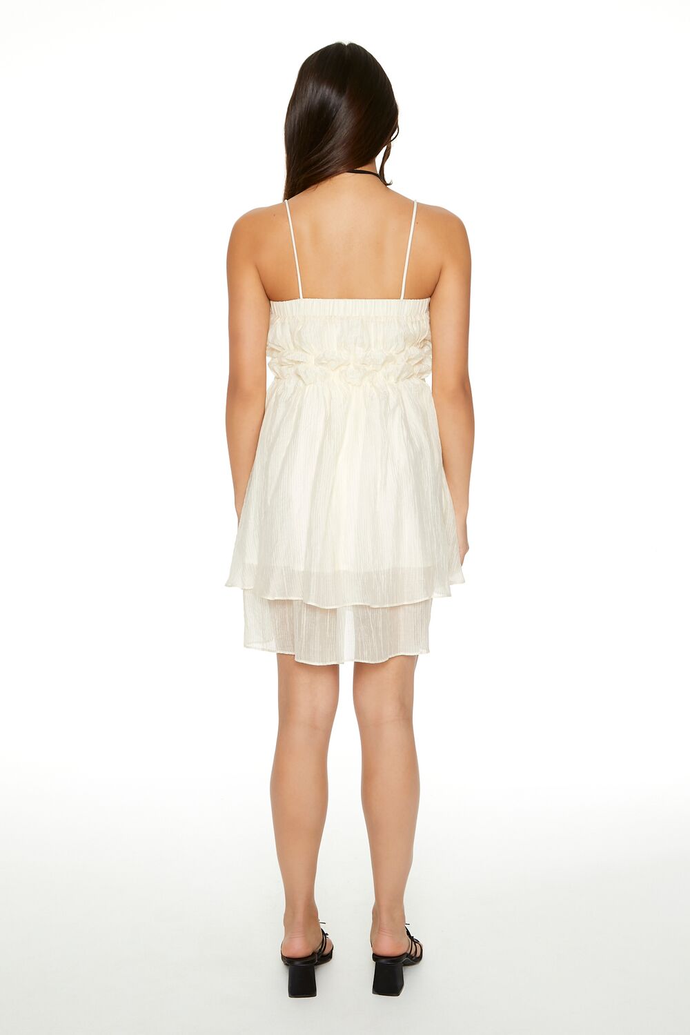  Forever 21 Layered Babydoll Mini Dress - vanilla - Bonton
