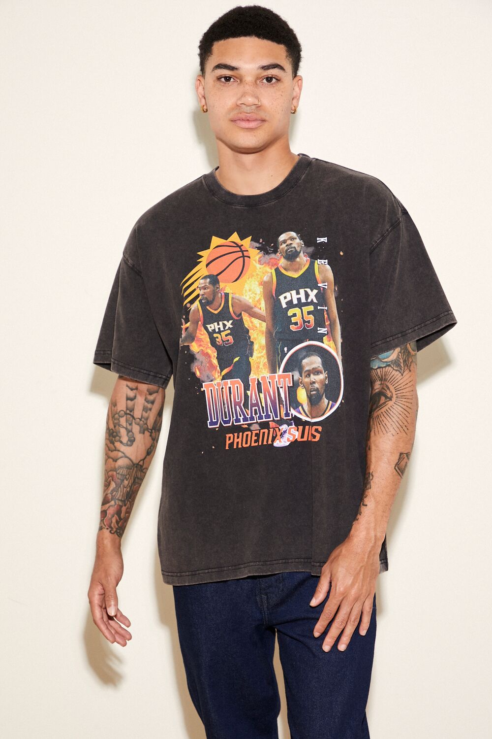  Forever 21 Kevin Durant Phoenix Suns Graphic Tee - black multi - Bonton