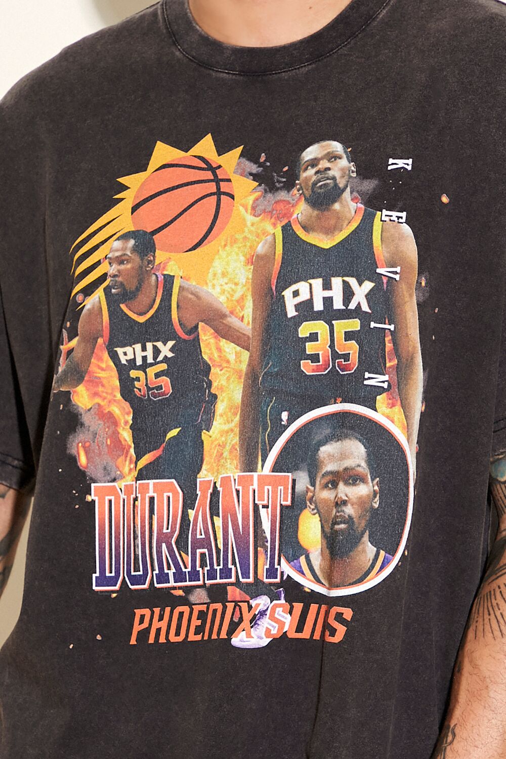  Forever 21 Kevin Durant Phoenix Suns Graphic Tee - black multi - Bonton