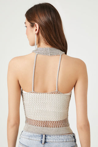 Sheer Crochet Sleeveless Top