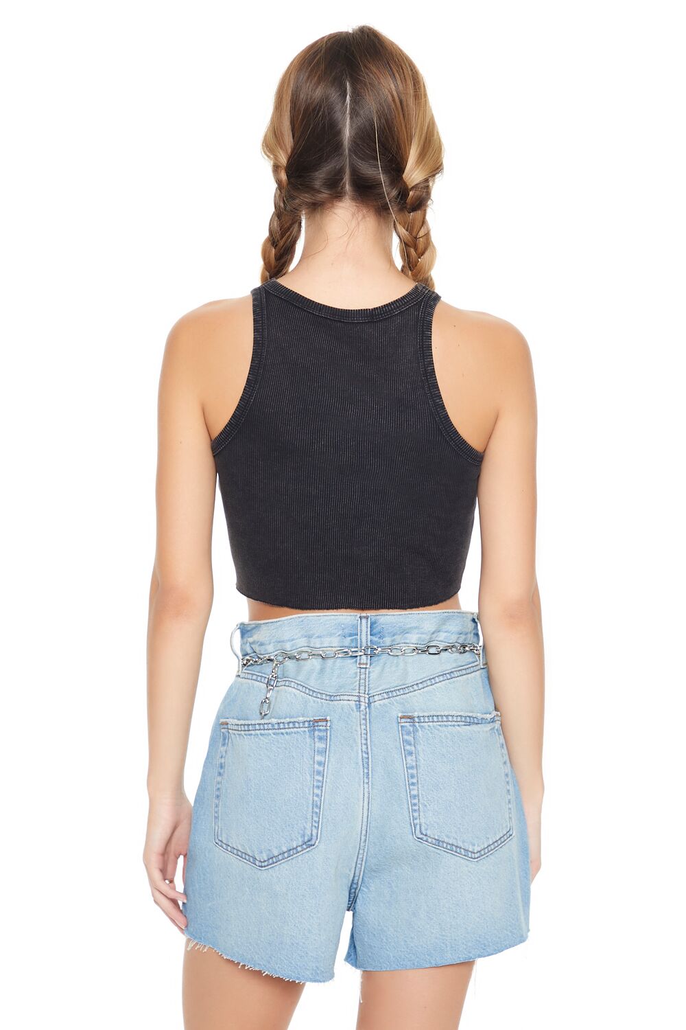  Forever 21 New Mexico Graphic Crop Top - charcoal multi - Bonton