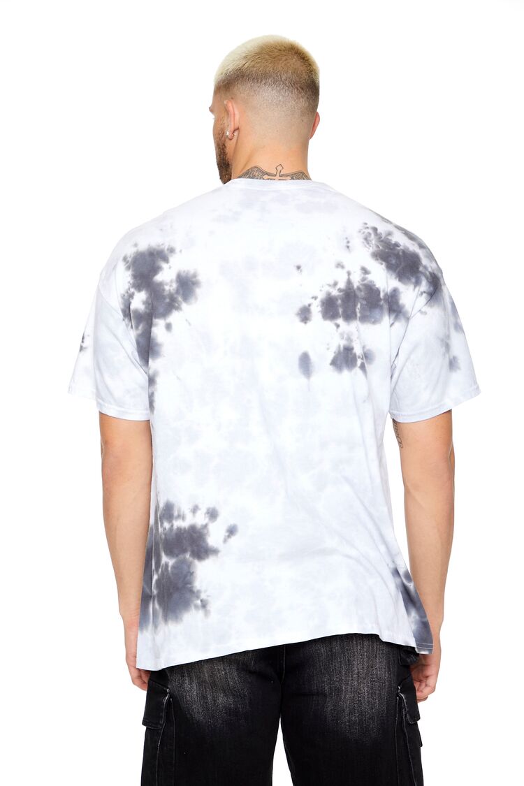  Forever 21 Tie-Dye Dodge Racing Graphic Tee - harbor grey multi - Bonton