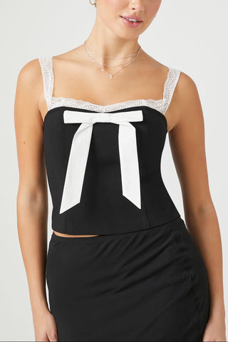 Bow Lace-Trim Cami