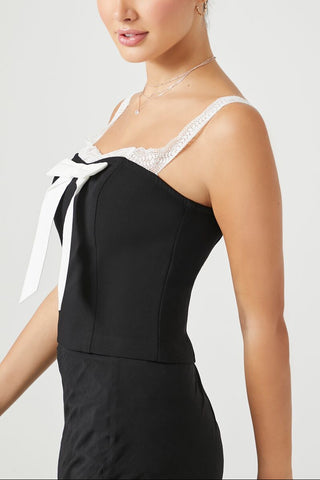 Bow Lace-Trim Cami