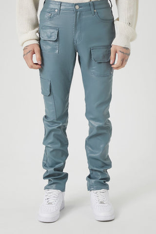 Mid-Rise Cargo Skinny Jeans