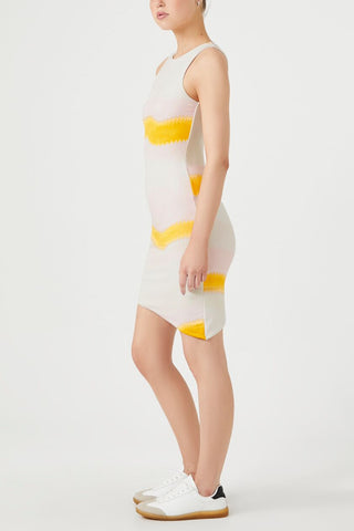 Tie-Dye Striped Mini Dress