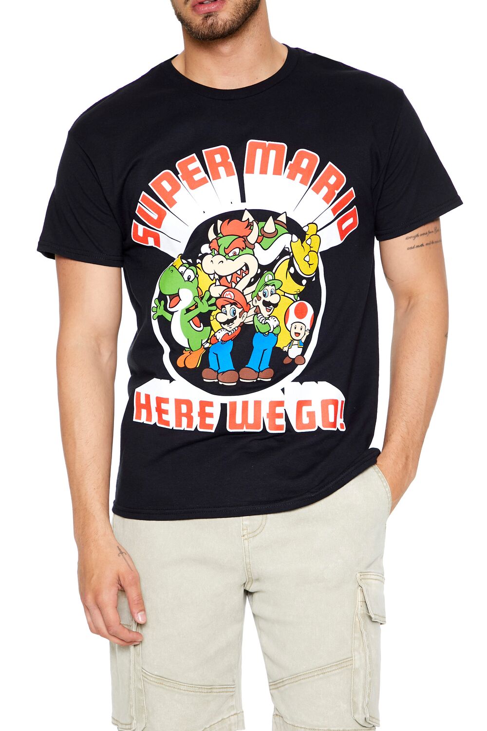  Forever 21 Super Mario Graphic Tee - black multi - Bonton