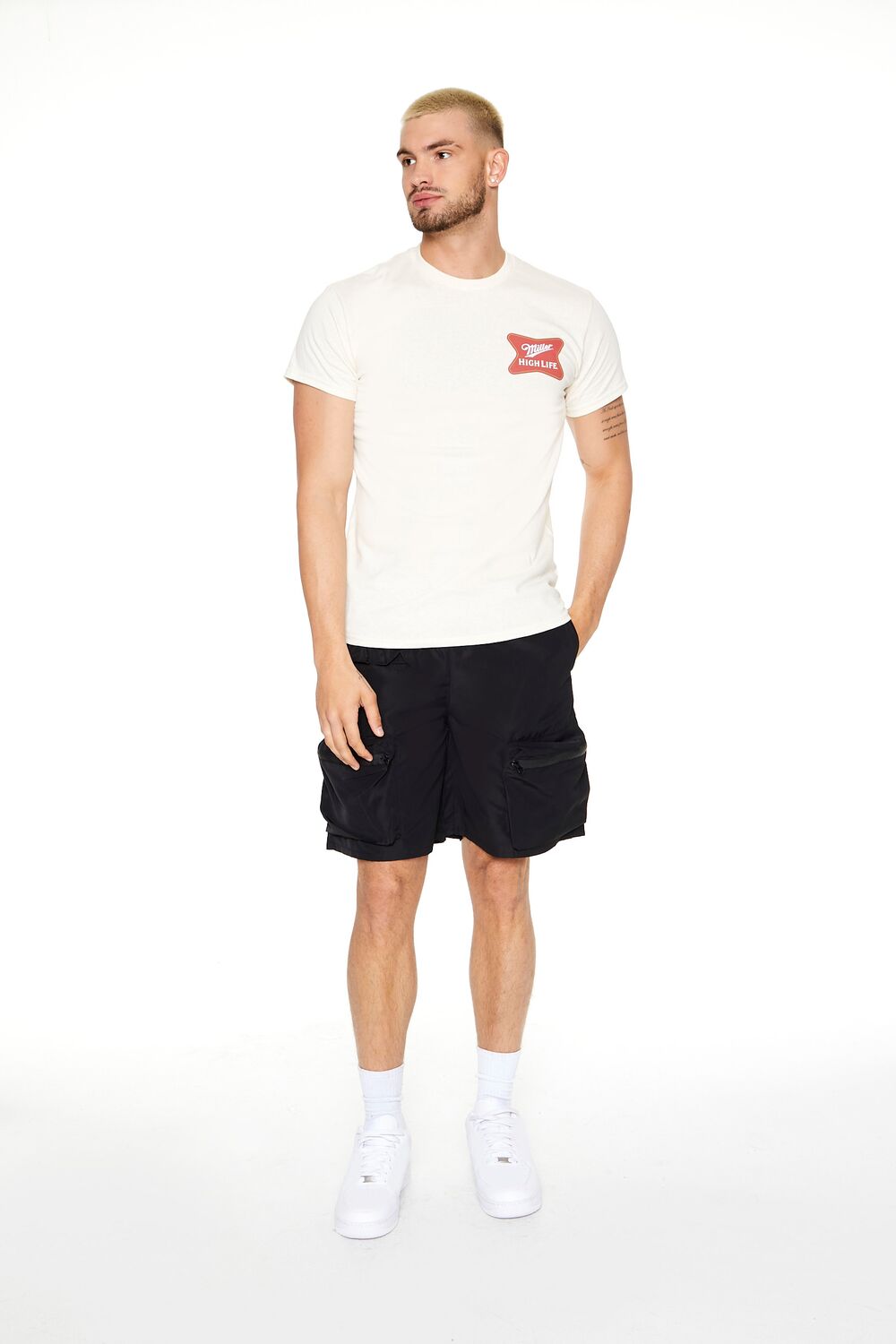  Forever 21 Miller High Life Graphic Tee - cream multi - Bonton