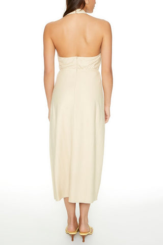 Surplice Halter Maxi Dress