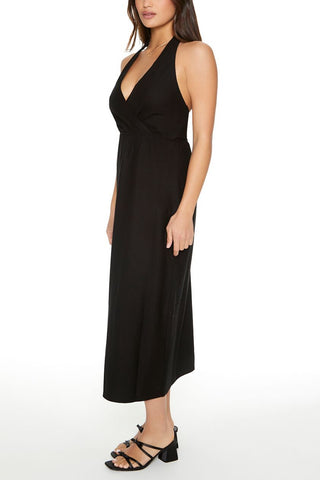 Surplice Halter Maxi Dress
