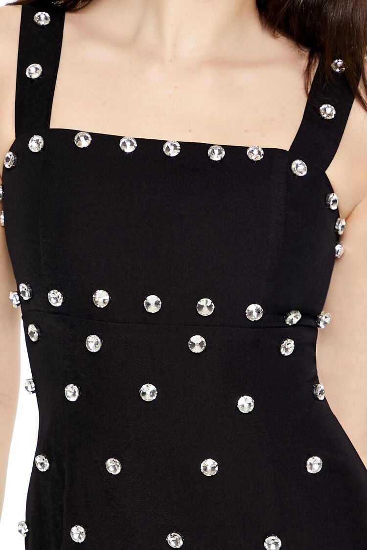  Forever 21 Faux Gem Mini Dress - black - Bonton