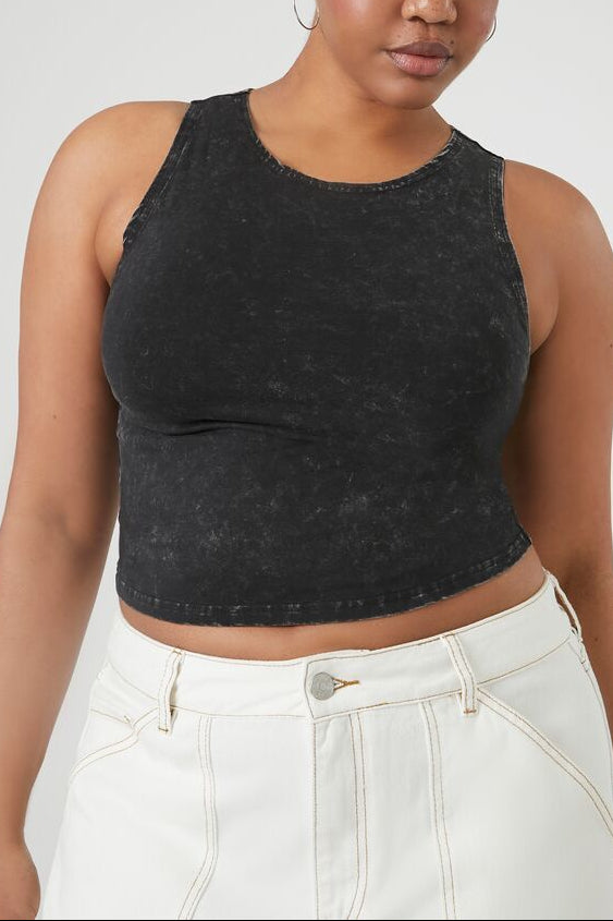  Forever 21 Plus Size Cropped Tank Top - agave - Bonton