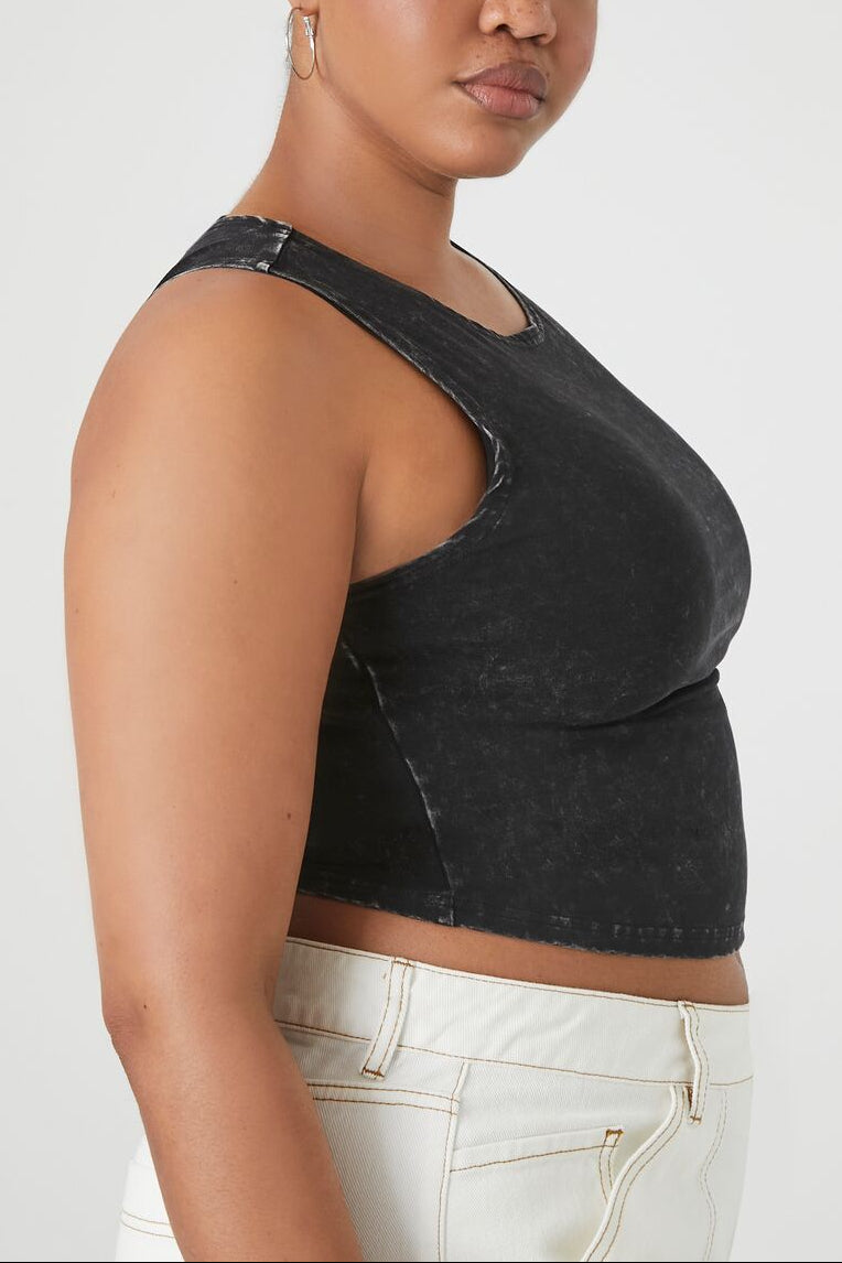 Forever 21 Plus Size Cropped Tank Top - agave - Bonton