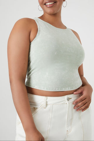 Plus Size Cropped Tank Top
