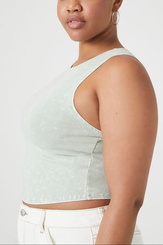Plus Size Cropped Tank Top
