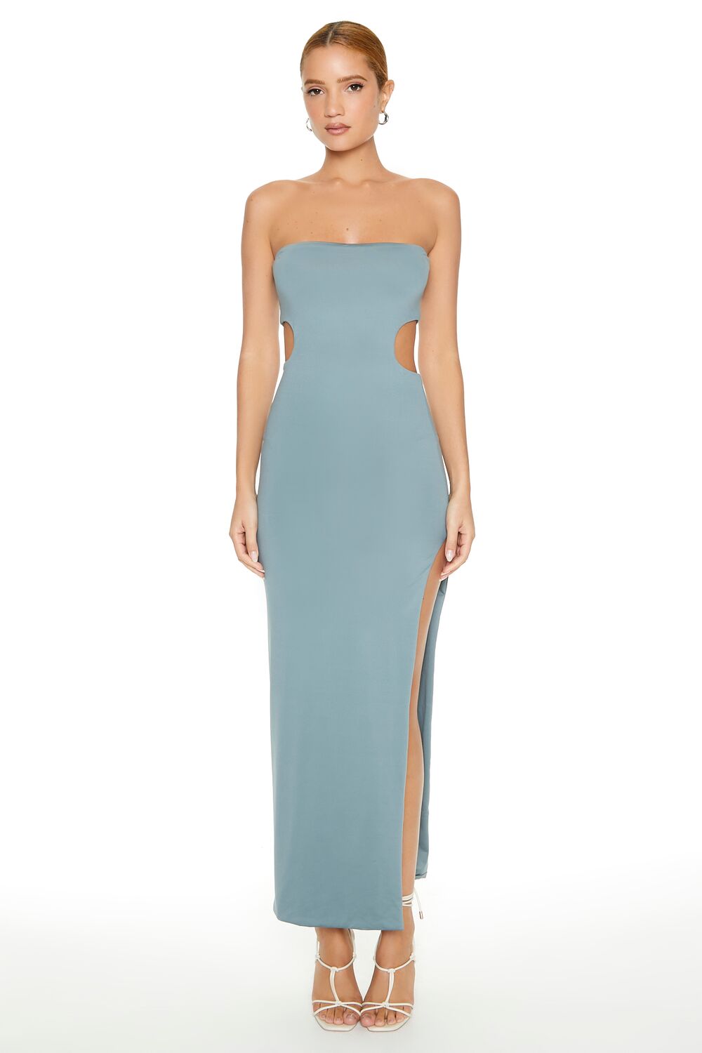  Forever 21 Sculpt Cutout Tube Maxi Dress - turkish tile - Bonton