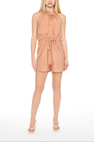 Sleeveless Drawstring Romper