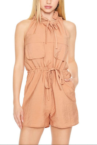 Sleeveless Drawstring Romper