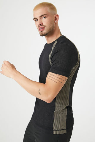 Pinstriped Colorblock Tee
