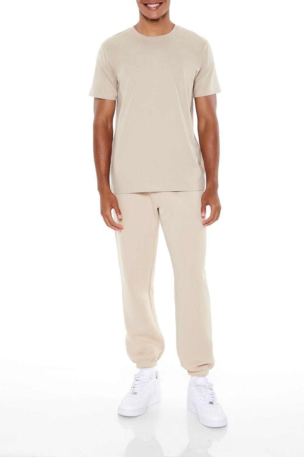  Forever 21 Basic Cotton Crew Tee - taupe - Bonton